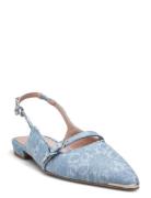 Dante6-Cinque Denim Flat Slingbacks Shoes Sling Backs Heeled Slingback...