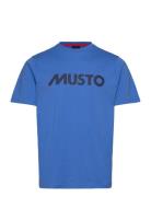 M Musto Logo Ss Tee Sport T-Kortærmet Skjorte Blue Musto