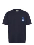 Florian T-Shirt Tops T-Kortærmet Skjorte Navy Fat Moose