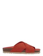 Sl Vivian Suede Red Flade Sandaler Red Scholl