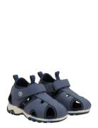 Baby Sandals W. Velcro Strap Shoes Summer Shoes Sandals Navy Color Kid...