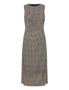 Shannon Ruched Midi Dress Knælang Kjole Brown French Connection