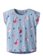 Nmfvigga Capsl Top Tops T-shirts Sleeveless Blue Name It