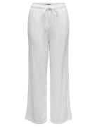 Onlsiesta Mw Pull-Up Linen Bl Pnt Noos Bottoms Trousers Linen Trousers...
