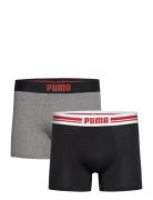 Puma Men Everyday Placed Logo Boxers 2P Boxershorts Black PUMA