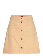 Rikusa-1-D Skirts Short Skirts Beige HUGO