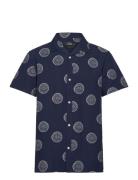 Bowling Miller Shirt Ss Tops T-Kortærmet Skjorte Navy Clean Cut Copenh...