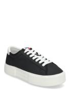 Tjw Flatform Canvas Sneaker Low-top Sneakers Black Tommy Hilfiger