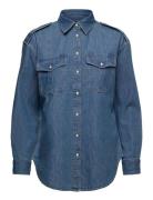 Relaxed Fit Denim Shirt Tops Shirts Denim Shirts Blue Lauren Ralph Lau...