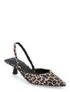 Onlcoco-4 Leo Slingback Shoes Sling Backs Heeled Slingbacks Beige ONLY