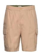 Cotton-Linen Relaxed Fit Cargo Short Bottoms Shorts Cargo Shorts Beige...