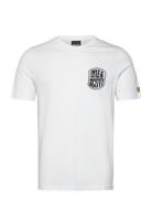 Embroidered Badge Graphic T-Shirt Tops T-Kortærmet Skjorte White Lyle ...