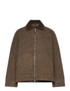 Padded Cotton Canvas Jacket Foret Jakke Brown Monki