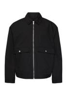 Minimal Zip-Up Jacket Tynd Jakke Black Weekday