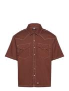 River Ranch Work Shirt Ss Designers Overshirts Brown Dickies