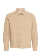 Cfedgar 0206 Garment Dyed Linen Jac Jakke Beige Casual Friday