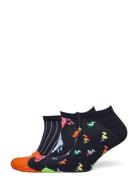 3-Pack Navy Low Socks Lingerie Socks Footies-ankle Socks Navy Happy So...