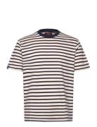 Merchant Stripe Tee Tops T-Kortærmet Skjorte White Superdry