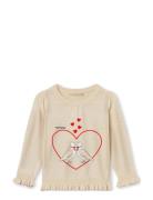 Magic Dove Pullover Tops T-shirts Long-sleeved T-Skjorte Cream Fliink