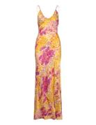 Satin Slip Dress Designers Maxi Dress Multi/patterned By Ti Mo