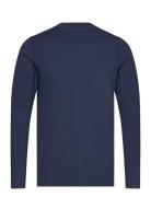 Mens First Skin Round Neck Sport T-Langærmet Skjorte Navy BACKTEE