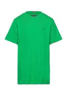 Essential Cotton Reg Fit Tee Ss Tops T-Kortærmet Skjorte Green Tommy H...