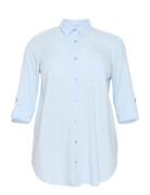 Kcnana Shirt Tunic Tops Tunics Blue Kaffe Curve