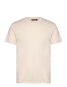 M Cotton Blend T-Shirt Designers T-Kortærmet Skjorte Cream J. Lindeber...