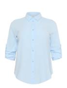Kcnana Shirt Tops Shirts Short-sleeved Blue Kaffe Curve