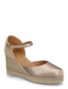 Caceres25Lmt Espadrillos Med Hæl Sandal Gold UNISA