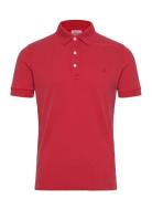 Polo Regular_Slim Polo Tops Knitwear Short Sleeve Knitted Polos Red Re...