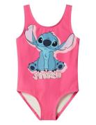 Nmfmodina Stitch Swimsuit Wdi Badedragt Badetøj Pink Name It