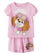 Nmfmam Paw Ss Nightset Cplg Pyjamassæt Pink Name It