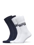 Th Men Sock 4P Monogram Stripe Ecom Underwear Socks Regular Socks Mult...