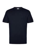 Eco Vero S/S O-Neck Tee Tops T-Kortærmet Skjorte Navy Lindbergh