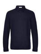 Sardinia Polo M Tops Knitwear Long Sleeve Knitted Polos Navy SNOOT