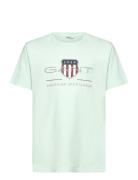 Archive Shield Ss T-Shirt Tops T-Kortærmet Skjorte Green GANT