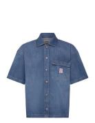 Ss Cj Overshirt Tops Shirts Denim Shirts Blue Wrangler