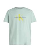 Ss Hero Monologo Tee 30S Tops T-Kortærmet Skjorte Green Calvin Klein J...