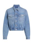 Cropped 90S Denim Trucker Jakke Denimjakke Blue Calvin Klein Jeans