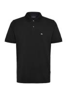 Polo S/S Tops Polos Short-sleeved Black Lindbergh