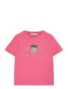 Archive Shield Ss T-Shirt Tops T-Kortærmet Skjorte Pink GANT