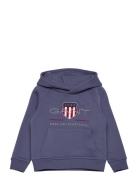 Archive Shield Raglan Hoodie Tops Sweatshirts & Hoodies Hoodies Blue G...