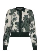 Jacquard Crew Neck Cardigan Tops Knitwear Cardigans Green Scotch & Sod...