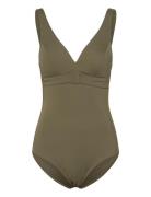 Rivero Wirefree Plunge T-Shirt Swimsuit Badedragt Badetøj Green Femile...