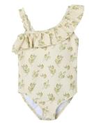 Nmffloria Swimsuit Lil Badedragt Badetøj Beige Lil'Atelier