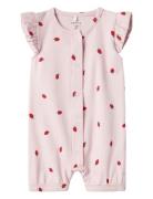 Nbffilly Ss Sunsuit Box Bodysuits Short-sleeved Pink Name It