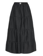 Nmfreja Popeline Maxi Skirt Wvn Skirts Maxi Skirts Black NOISY MAY