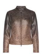 Tucson Læderjakke Skindjakke Brown Desigual