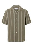 Slhrelaxed-Sal Ss Shirt Resort W Tops Shirts Short-sleeved Green Selec...